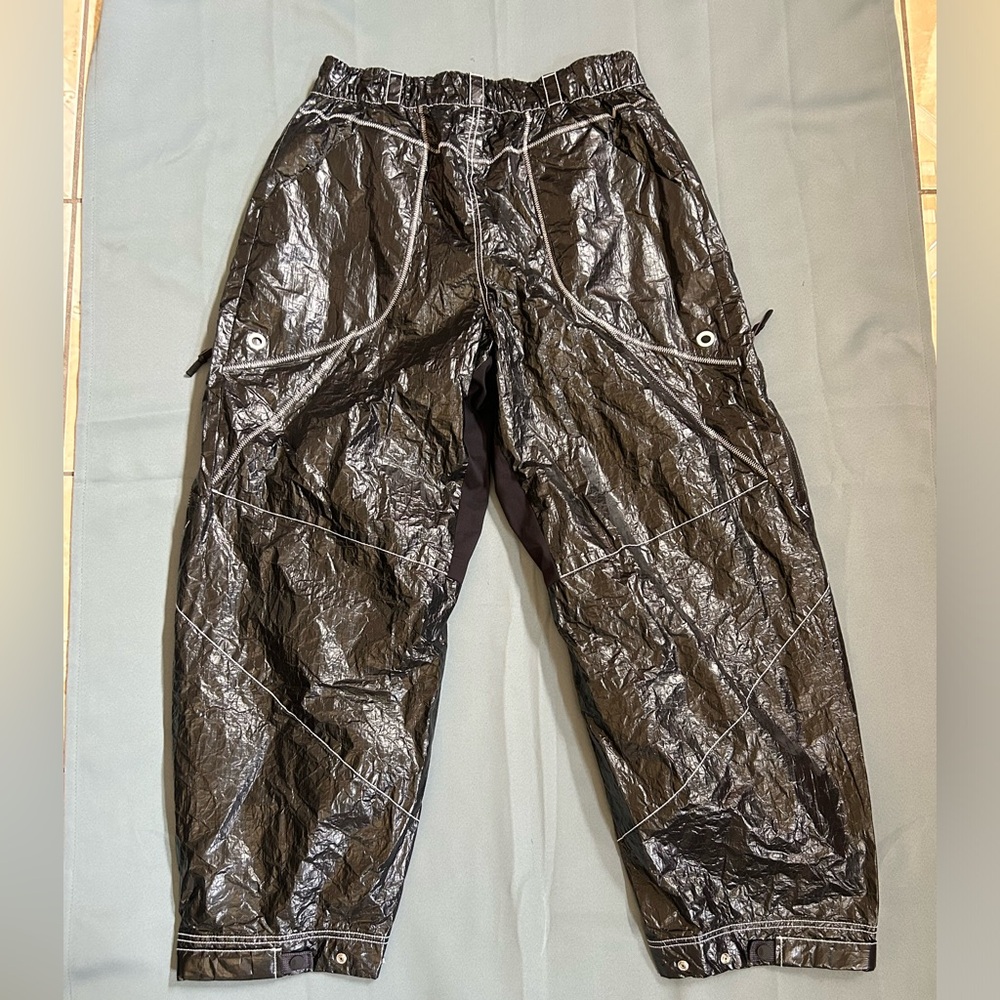 Free People Movement Rough Rider Rich Black Elastic Parachute Tyvek Pants NWOT M - Picture 9 of 16
